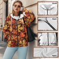 thumbnail image 6 of Renewold Maple Leaf Womens Oversized Sweatshirts Fleece Hoodies Casual Zip Up Long Sleeve Sweaters Oversized Pullover Jackets Cardigan Comfy Workout Clothes for Ladies Girls, S, 6 of 7