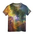 thumbnail image 4 of ZTKWD Shirts for Boys Girls Kids Tops Short Sleeve Starry Sky Galaxy Print for Teen and Kids 6-16 Years, 4 of 4