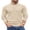 Beige, variant on Men's Knit Sweater Pullover Long Sleeve Lightweight Sweaters Stand Collar Button Sweater Jumper