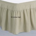 thumbnail image 4 of PiccoCasa Polyester Brushed Bed Skirt with Elastic Dust Ruffles 16" Drop, Queen Khaki, 4 of 8