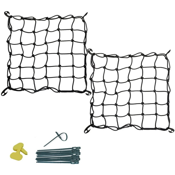 2pcs Plant Growing Tent Net 3x3FT Stretchy Trellis Netting for Climbing  Plants Outdoor&Indoor,Plant Support Net for 3x3 