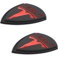 thumbnail image 2 of GHSDFBB 2Pcs 3D T Decorative Accessories T Emblem Badge Metal Cast Car Side Fender Rear Trunk Car Sticker Decal for Tesla Roadster Model S ModelxModel 3 Tesla SUV (Black), 2 of 5
