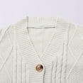 thumbnail image 6 of iHPH7 Travel Sweater Fisherman Sweater Women Fall Clothes Long Sleeve Sweaters for Women V Neck Cardigan for Women Fall Sweaters for Women Going Out Tops for Women Beige L, 6 of 9