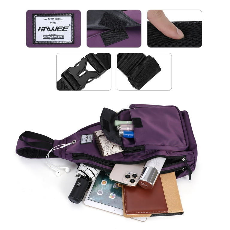 HAWEE Anti Theft Backpack Purse for Women Purple Travel Daypack