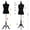 Black, variant on PEXMOR Female Dress Form, Size 6, Pinnable Mannequin Torso Adjustable Wooden Tripod Stand for Sewing, White