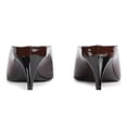 thumbnail image 3 of YDN Women Classic Closed Pointed Toe Slip On Clogs Kitten Low Heels V Cut Mules Comfortable Shopping Dressy Slides Sandals Size 7 Coffee, 3 of 4