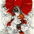 thumbnail image 4 of BNNG Christmas Swags for Decorating Doors, Artificial Christmas Swag Teardrop Swags, Wreath Door Stair Swag, Garland Christmas Swags, Pinecones, Bowknot, Bells, LED Lights for Outdoor Home Garden, 4 of 9