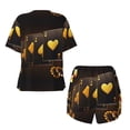 thumbnail image 5 of Lsque Casino Playing Cards Women's Short-Sleeved Pajama Set - 2 Piece Soft and Lightweight Sleepwear Set-Small, 5 of 9