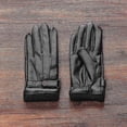 thumbnail image 4 of Guantes de piel sintética para hombre, compatibles con pantallas táctiles y para conducir en invierno., 4 of 4
