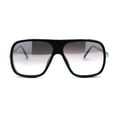 thumbnail image 3 of Mens Luxury Side Visor Racer Sunglasses Black Silver Mirror, 3 of 4