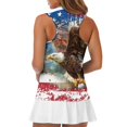 thumbnail image 5 of HUIACONG Bald Eagle Flag Print Half Zip Women's Sleeveless Golf Shirt, Elastic Sleeveless Golf Shirts Quick Dry Stretchy for Tennis Sports Outdoor, 5 of 7
