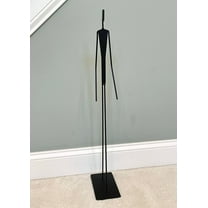 Minimalist, Curious, Thin Man Metal Statue/Figure on Handsome Wood Base. Office or Home Decor Sculpture Figurine Accent Piece. 27.5” x 7.5” x 4.5”.  100% Hand Forged in U.S.A.