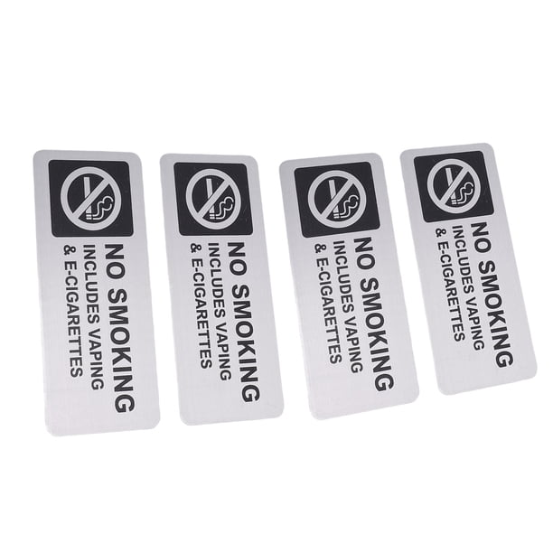 Vapear 4 Uds. Señales De No Fumar 7x3 Pulgadas, Autoadhesivas A Prueba De Intemperie, Señales De Aluminio Sin Vapear Para El Hogar, Negocios, Interiores Y Exteriores