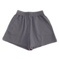 thumbnail image 2 of Women's Cotton Casual Pants, High Waisted Loose Fit Shorts with Pockets, Flowy Comfortable Beach Lounge Athletic Yoga Running, Ladies | VerBelle,Gray XL, 2 of 5