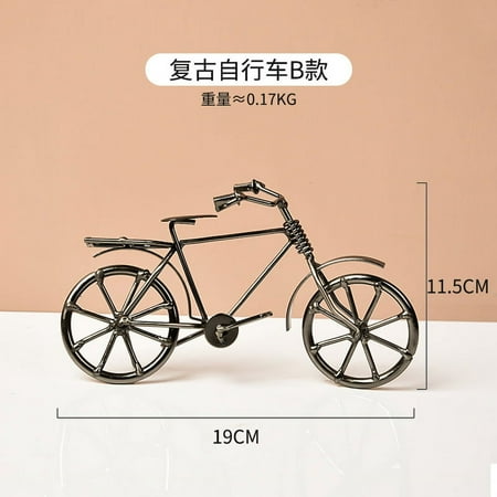 

NUOLUX Vintage Iron Bicycle Model Desktop Miniature Bike Decoration Iron Art Bike Sculpture