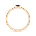 thumbnail image 2 of ANGARA Natural Classic Solitaire Oval Blue Sapphire Promise Ring in 14K Rose Gold for Women (Size-5x4mm) | September Birthstone, Anniversary, Jewelry Gift for Women | Natural Blue Sapphire Ring, 2 of 9