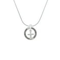 thumbnail image 2 of Delight Jewelry Silvertone Simple Plain Small Cross Silvertone Grandmother Ring Charm Necklace, 18", 2 of 4
