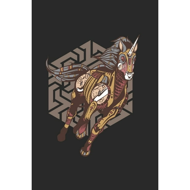 Agenda Hebdomadaire Planificateur Motif Steampunk Licorne A5 12 Mois 2 Pages Par Semaine Liste