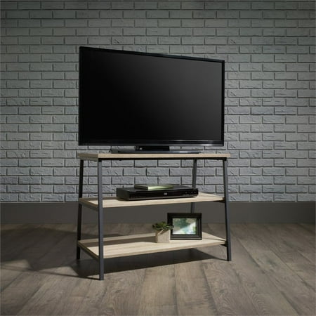 Home Square 4 Piece Living Room Coffee Table Set With Industrial Look Tv Stand Coffee Table And 2 End Table In Charter Oak Walmart Com Walmart Com