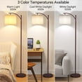 thumbnail image 3 of SUNMORY Arc Floor Lamp,Modern Floor Lamp with 9W 3 Color Temperatures Bulb,Metal Standing Lamps with Adjustable Hanging Lampshade,Tall Floor Lamps for Living Room,Bedroom,Office, 3 of 7