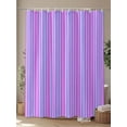 thumbnail image 4 of Shower Curtain Blue Pink Stripes Bathroom Curtains with Hooks, Waterproof Fabric Classic Vertical Striped Bath Shower Curtains Set for Bathroom Bathtubs Decor 36x72 Inch, 4 of 8