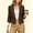 *Coffee, variant on ClodeEU Women's Lapel Single Button 3/4 Sleeve Cropped Blazer,Lightweight Casual Work Jacket Beige,Women's Plus L