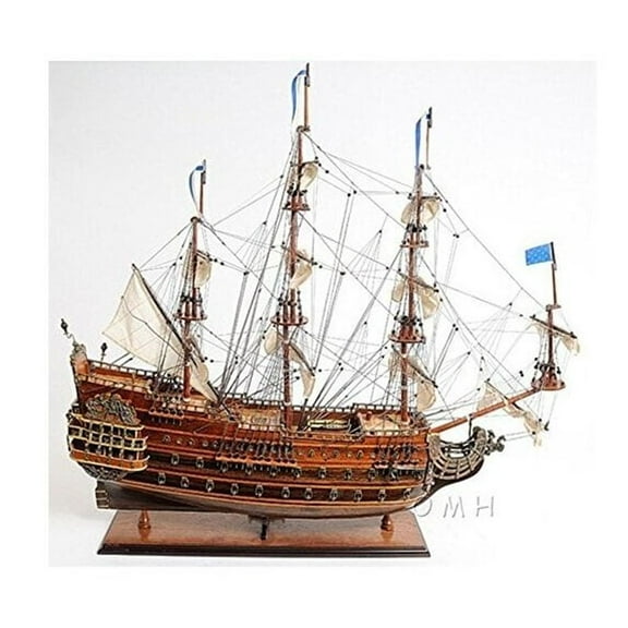 Tall Ship Model Soleil Royal - Nautical Decor, Wooden Boat Replica, Maritime Display, Home Office Decoration - 36 Inch