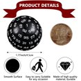 thumbnail image 4 of Single 100 Sided Polyhedral Dice D100 Game Dice Black Color with White Numbers 100 Sided Cube with Black Pouch, 45 mm, 4 of 7