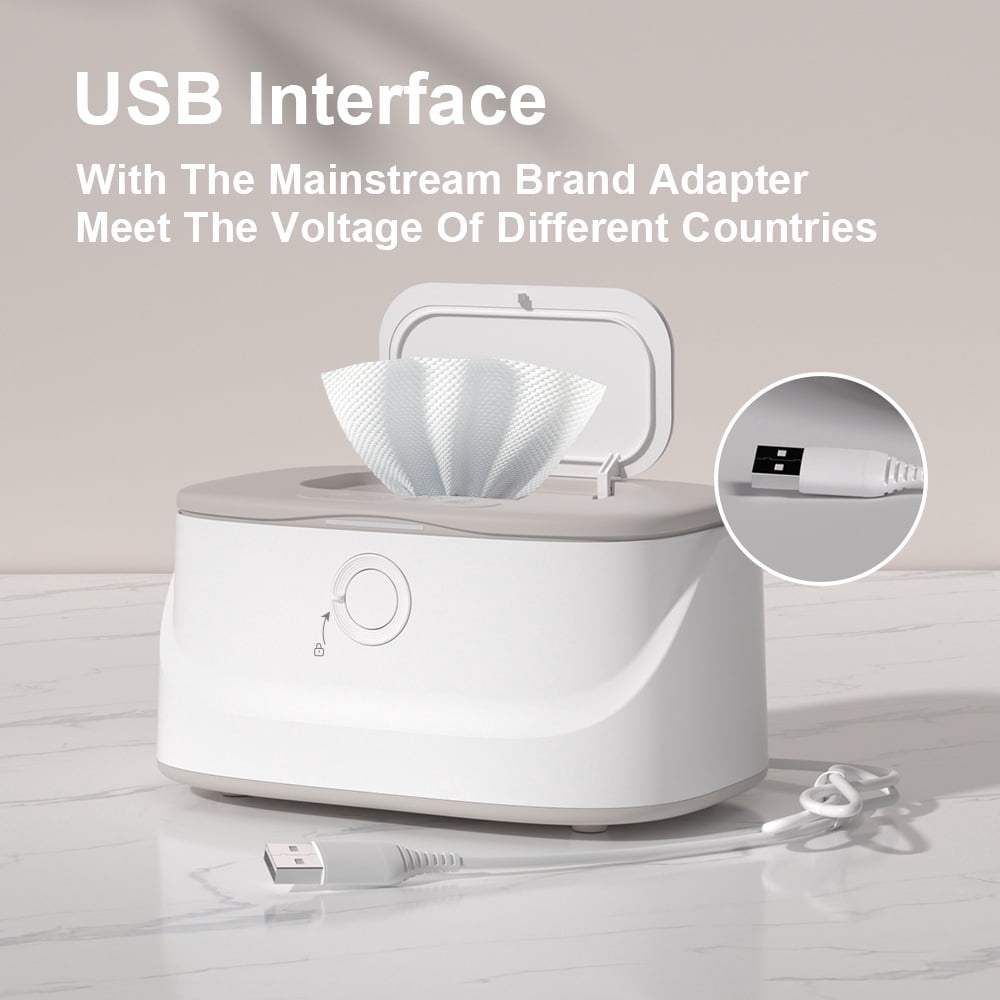 MaiRkang USB Baby Wipe Warmer with Automatic Shut-Off, White (1 Pack)