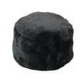 thumbnail image 2 of Anvazise Winter Russian Women Men Fluffy Faux Fur Solid Color Ear Warmer Hat Beanie Cap Black One Size, 2 of 13