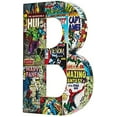 thumbnail image 2 of Marvel Superhero Retro Comics Wooden Letter 'B' with Hooks, 2 of 5