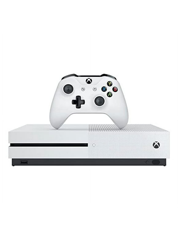 Restored Microsoft Xbox One S 1TB Console, White (Refurbished)