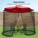 thumbnail image 2 of Compensación Mosquitera para sombrilla de patio al aire libre, mosquitera para porche de patio, mosquitera de tubería de agua para sombrillas de 7 a 11 pies, mosquitera para sombrilla de patio apta pa, 2 of 8
