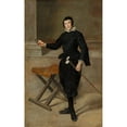 thumbnail image 3 of Velazquez, Diego 16x24 Black Modern Framed Museum Art Print Titled - Portrait of the Jester Calabazas, 3 of 5
