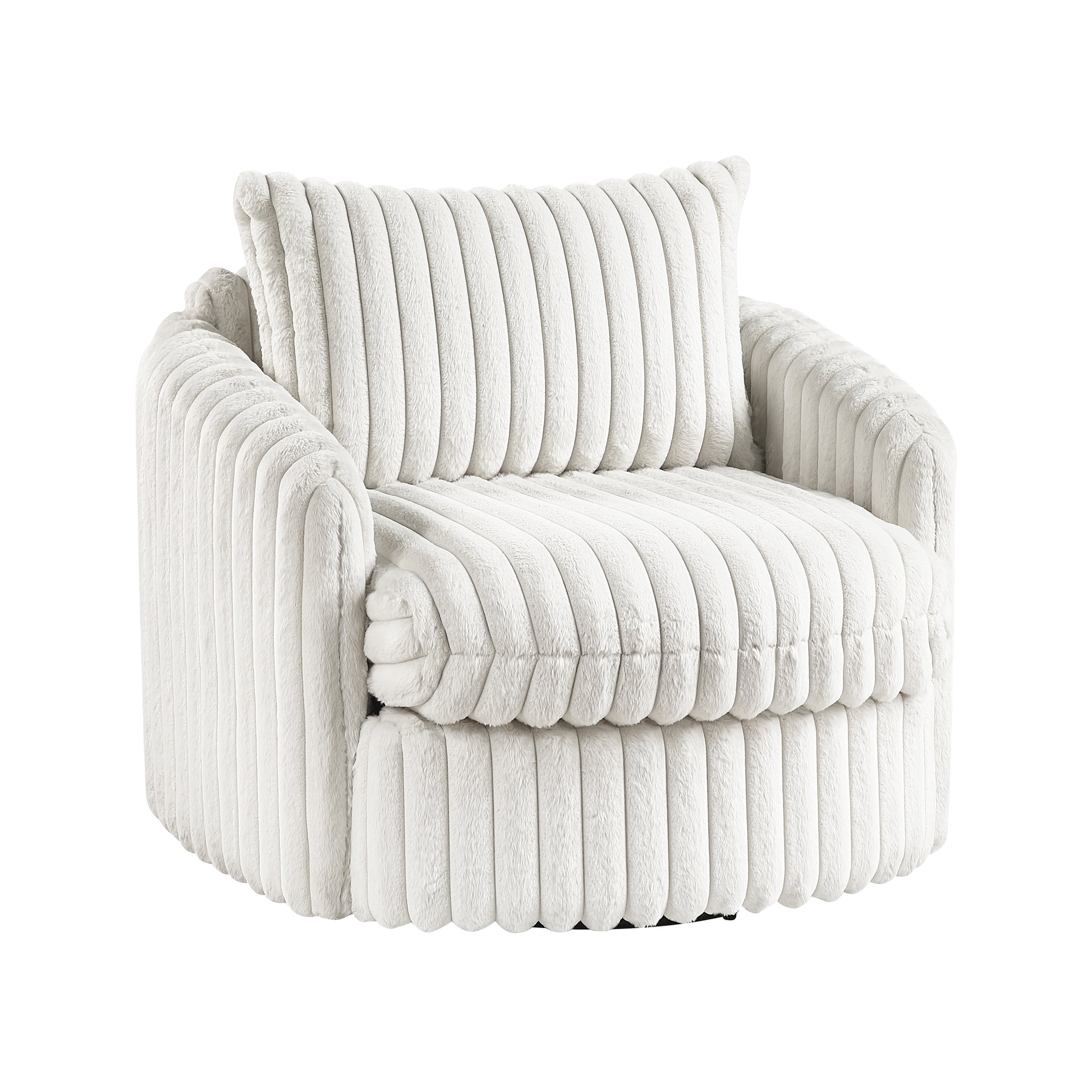 OakvillePark Ravenridge Corduroy Swivel Chair, Beige
