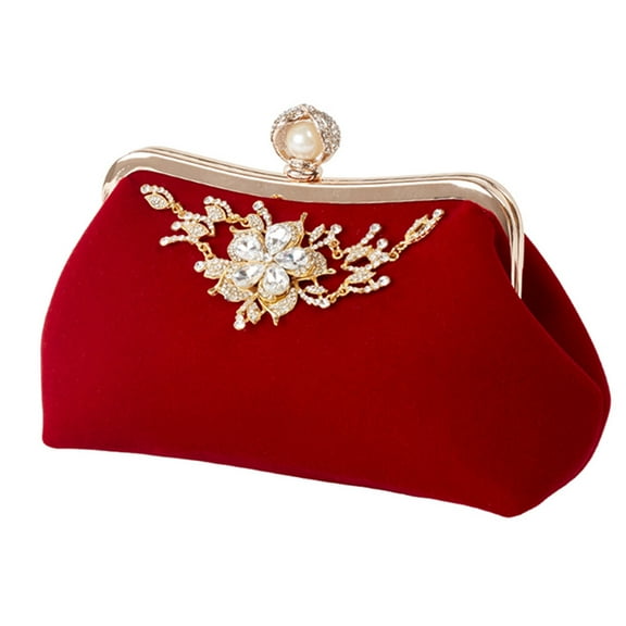 MLINS  Banquet Purse Women Evening Bags for Formal Clutch Bride Red