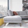 thumbnail image 4 of Paisley Mid-Century L-Shaped Pillow Back Microfiber Left-Facing Sectional Gray, 4 of 5