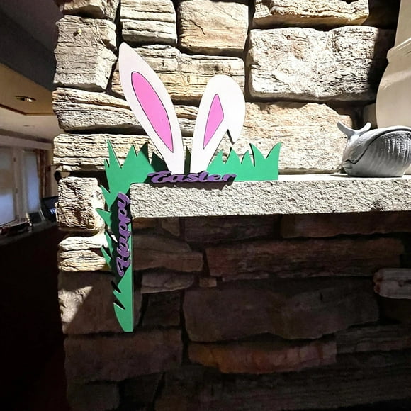 Clearance! Easter Door Corner Decoration Happy Easter Spring Wooden Ears Door Frame Decoration