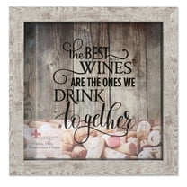 Lawrence Frames 10x10 Weathered Birch Shadow Box Wine Cork Holder