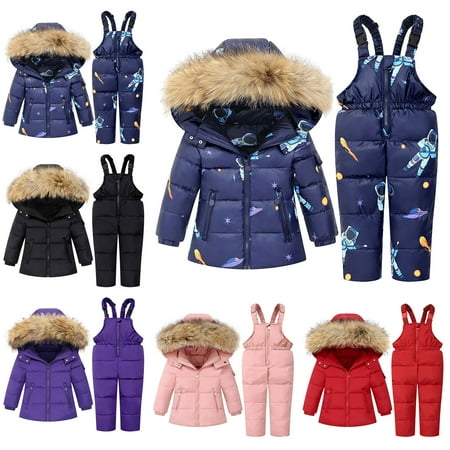 

Juebong Winter Savings Clearances Child s Baby Boy s Girl s Down Warm Jacket Coat Jumpsuit Rompers Suit Winter Windproof Ski Suit