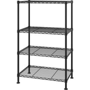 UBesGoo 4-Shelf 20"Lx12"Wx31"H Wire Shelving, Adjustable Garage Metal Wire Storage Shelves Unit, Black