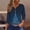 Multicolor, variant on Drovellove Women's V Neck Printed 3/4 Sleeve Blouse - Casual Button Down Top for Home or Office