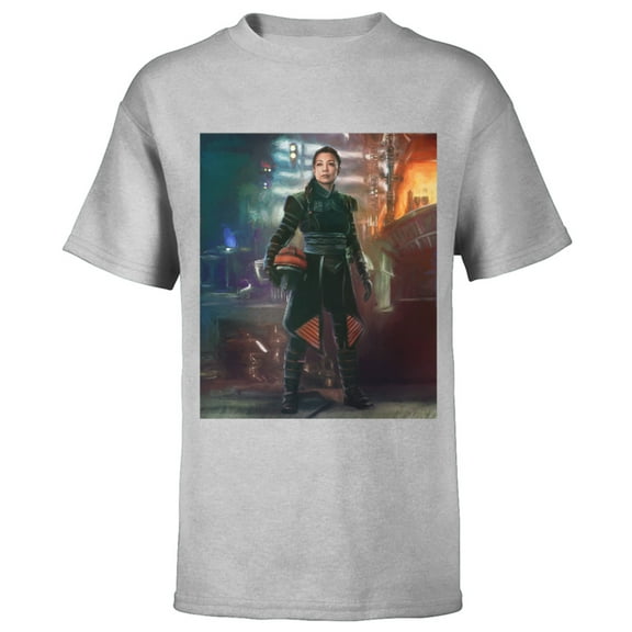 Star Wars The Book of Boba Fett Fennec Shand Portrait - Short Sleeve T-Shirt for Kids – Customized-Athletic Heather