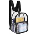 thumbnail image 1 of Yellow Compact Transparent PVC Backpack with Dual Shoulder & Handheld Straps - Ideal for Students, Outdoor Sports, Stadium Events & Travel - High-Visibility Design for Easy Access to Essentials -, 1 of 5