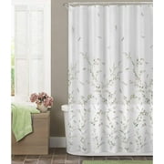 Maytex Dragonfly Garden Semi Sheer Fabric Shower Curtain, 70 x 72 Inches, Multi