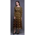 thumbnail image 3 of Bimba Floral Ladies Bishop Sleeve Round Neck Ruffle Maxi Smocked WaistÂ&nbsp;Dress-X-Large, 3 of 5