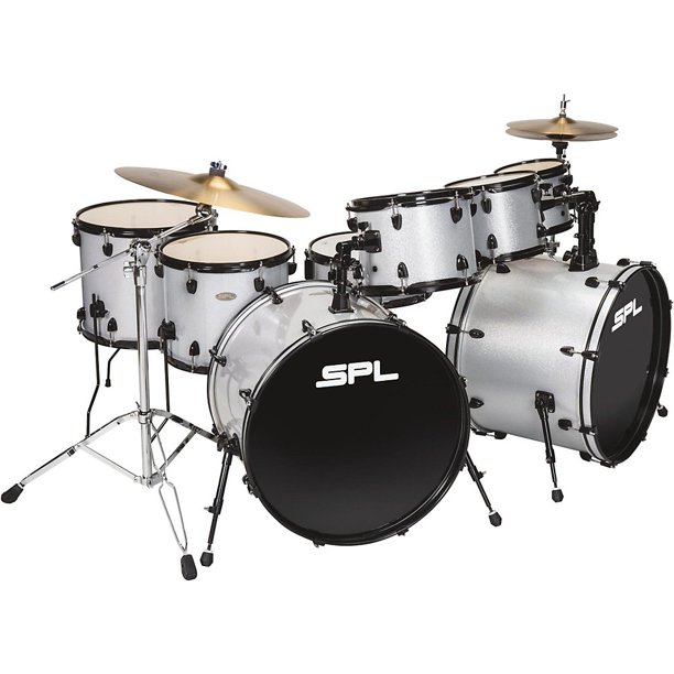 Sound Percussion Labs UNITY 8Piece Double Bass Drum Shell Pack Silver