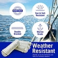 thumbnail image 3 of Better Boat Dock Lines Boat Ropes for Docking 3/8" Line 15 feet Braided Nylon Rope White 4 Pk, 3 of 7