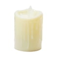 thumbnail image 1 of Inteprter Lámpara de de decoración LED sin llama de luz de té de plástico eléctrico con luz de vela, superficie acanalada, beige Type3 NO3 Inteprter HA002791-04, 1 of 6