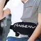 thumbnail image 5 of Pequeña bandolera para hombres y mujeres - Bolsa cruzada resistente al agua para el pecho con agujero para auriculares, 30x17x14cm, negra/blanca, 5 of 7